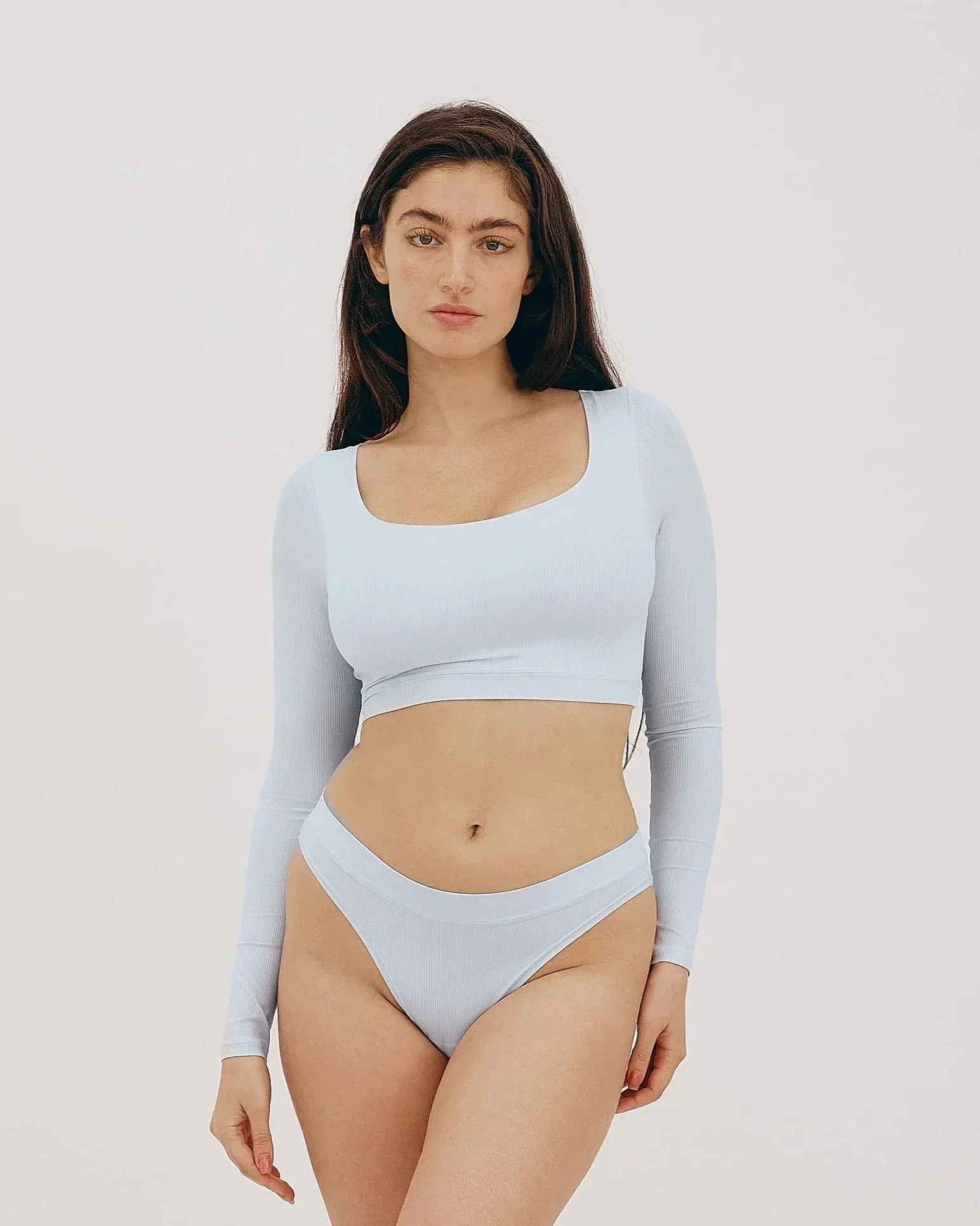 Algae life naked rib high-leg briefs