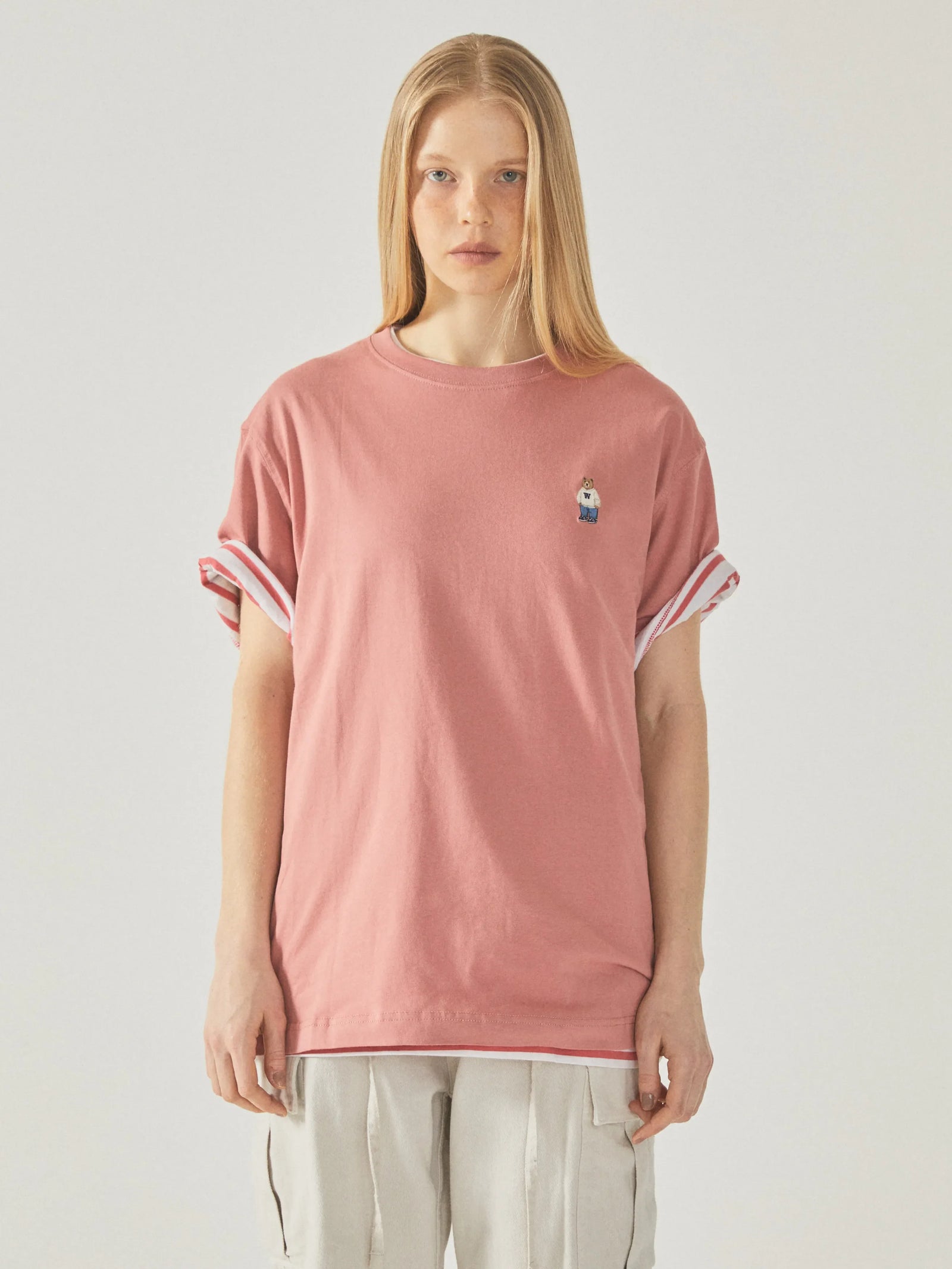 (2PACK)Steve Solid T-shirt[B]