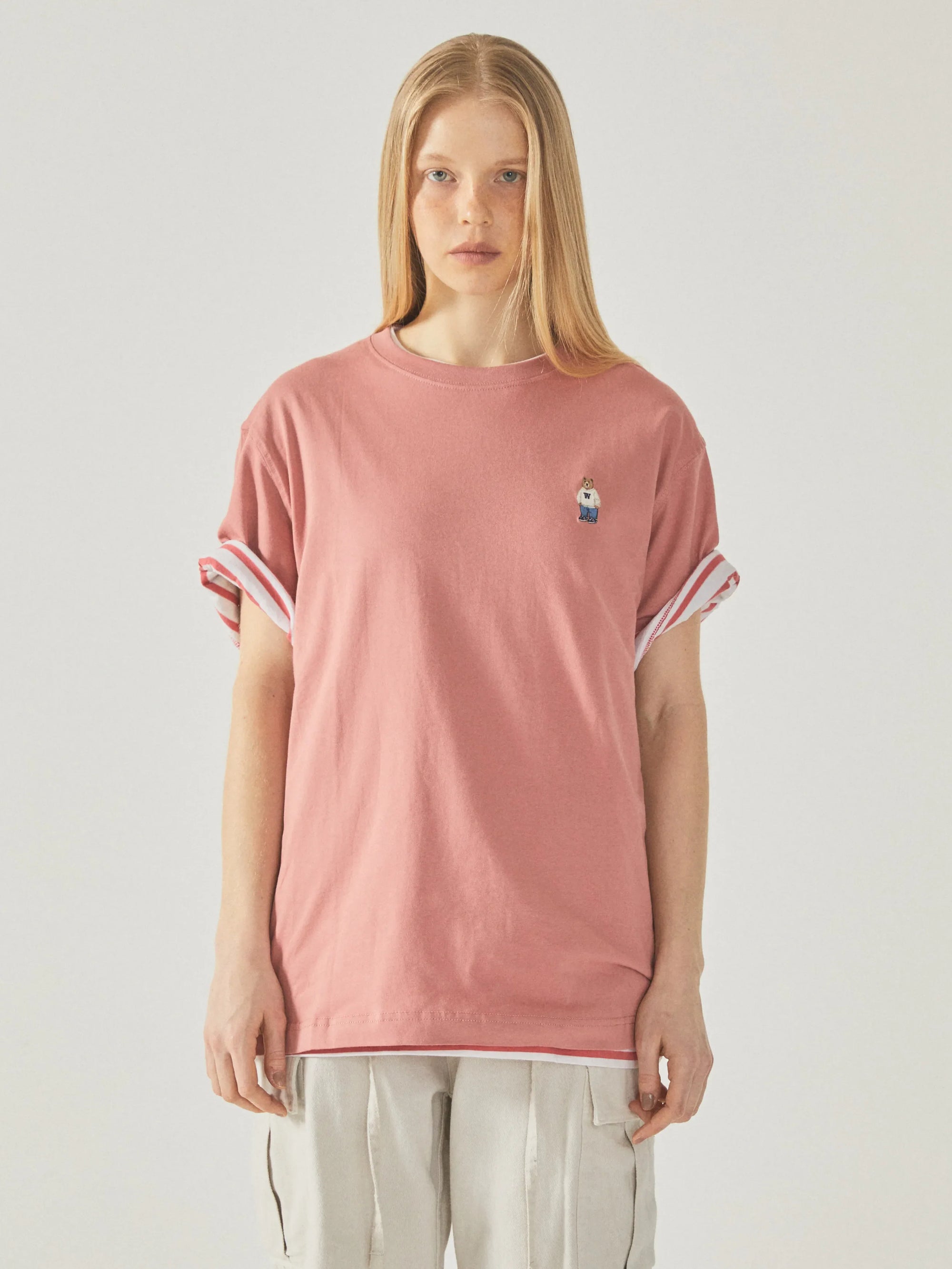 (2PACK)Steve Solid T-shirt[B]