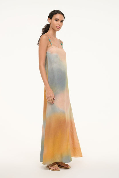 Baura linen dress pastel clouds