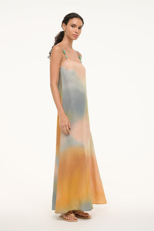 Baura linen dress pastel clouds
