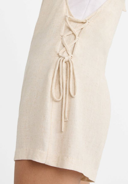 Short dungarees line with linen